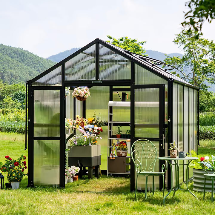 Vego Victorian Greenhouse Full Polycarbonate - 8.5ft Wide