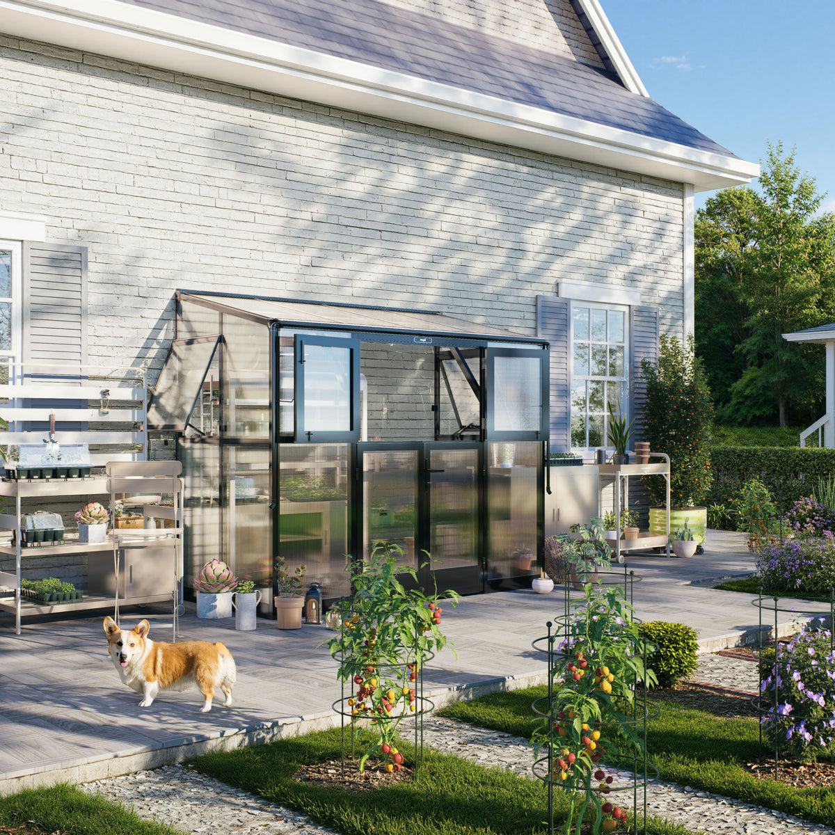 Vego Garden Lean-To Greenhouse