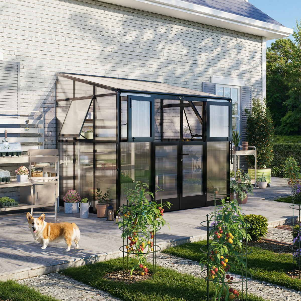 Vego Garden Lean-To Greenhouse