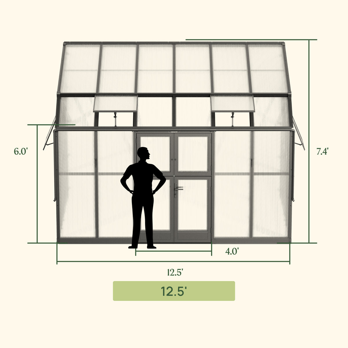 Vego Garden Lean-To Greenhouse
