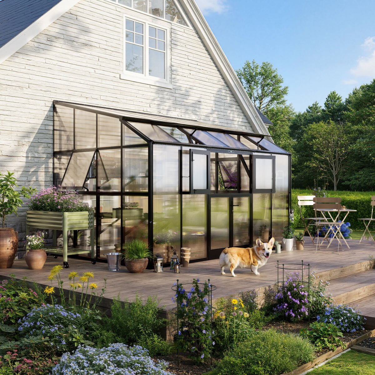 Vego Garden Lean-To Greenhouse
