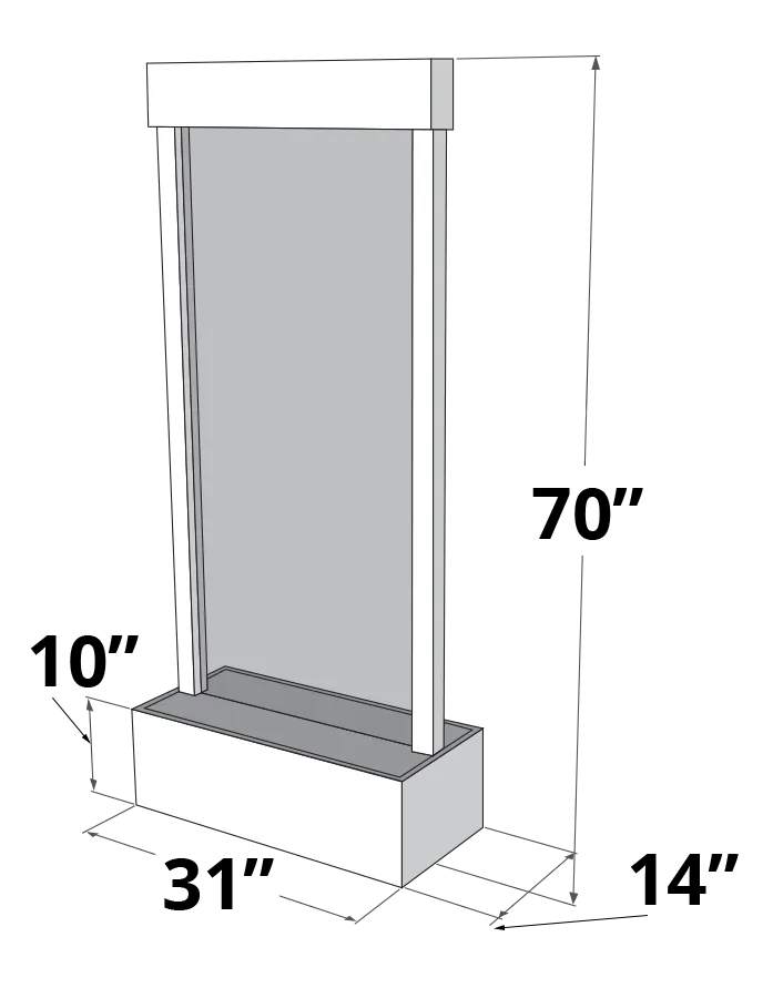 Adagio Harmony River Free Standing Water Feature (31” x 70” x 14”)