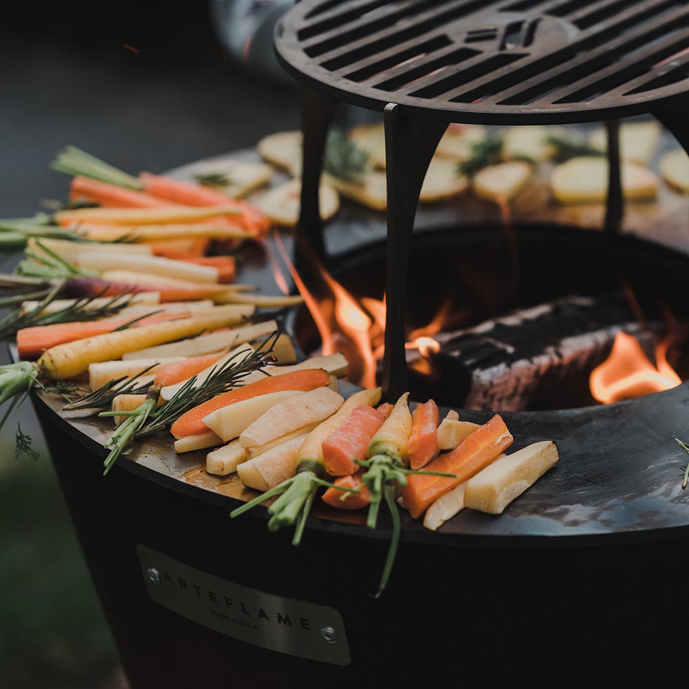 Arteflame Classic 40″ — Storage Base Flat-Top Grill & Fire Bowl