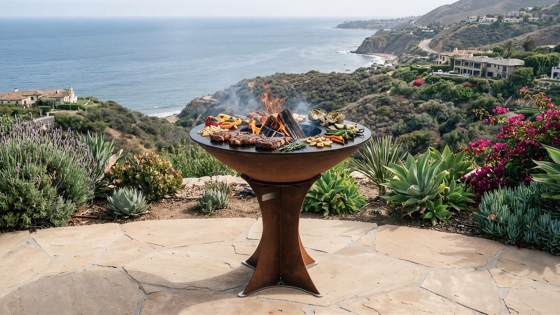 Arteflame XXL 40" Flat Top Grill — High Euro Base Starter Bundle