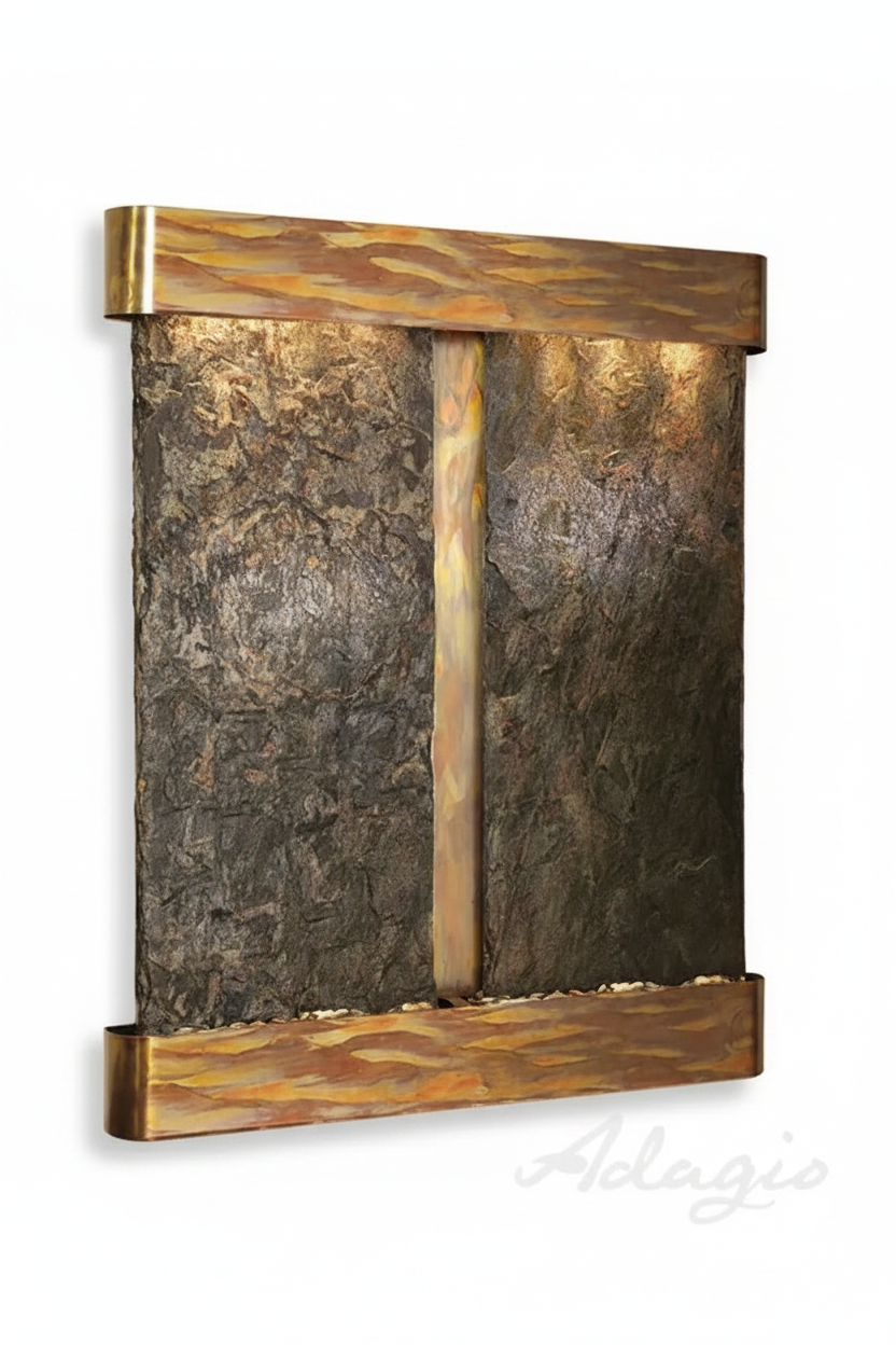 Adagio Cottonwood Falls Wall Mounted Water Feature (61” x 69” x 6”)