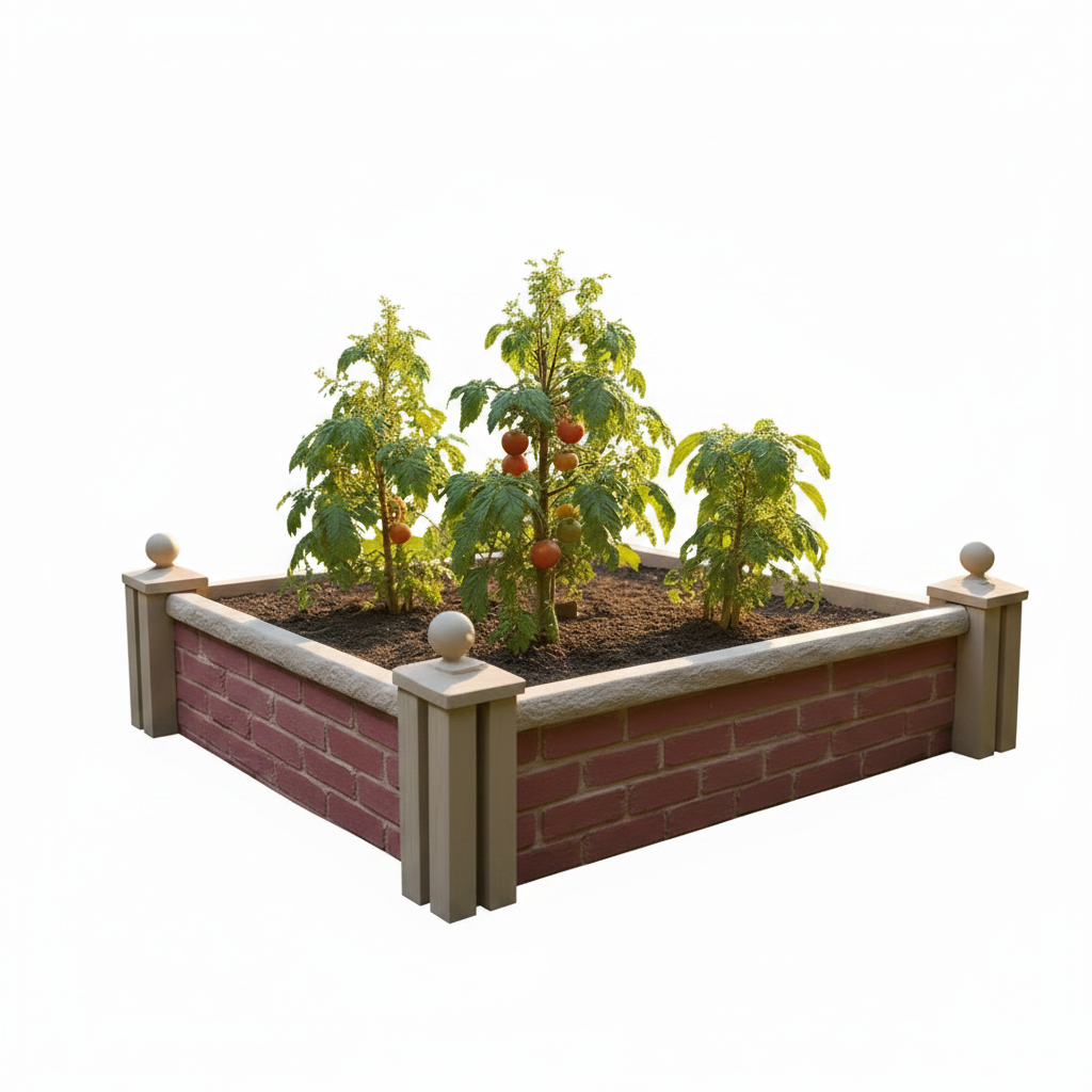 Prefabricated Concrete (GFRC) Garden Bed - Nancy's Garden