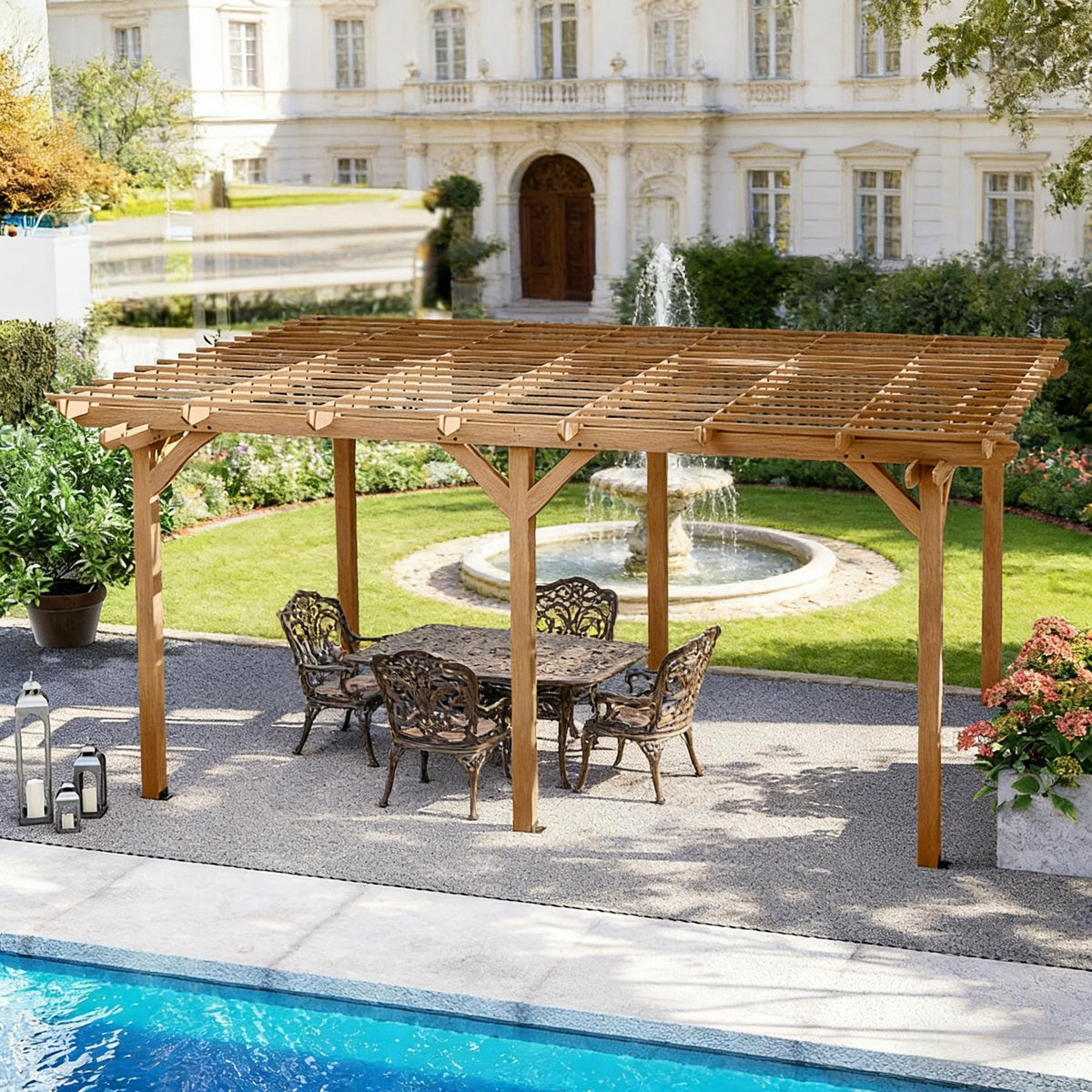 Premium Outdoor Wooden Grape Trellis Pergola (SAK18579)