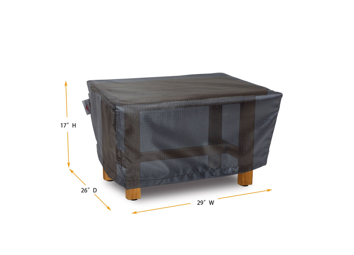 Ottoman Cover - 29" W x 26" D x 17" H - Mercury
